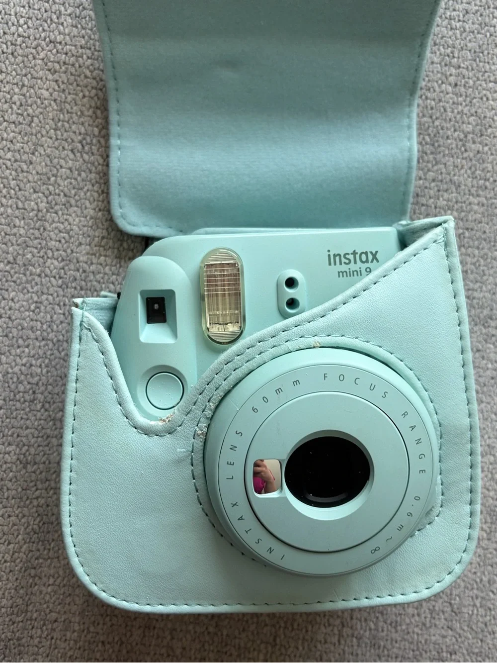 Fujifilm Instax Mini 9 Instant Camera In Ice Blue with Case